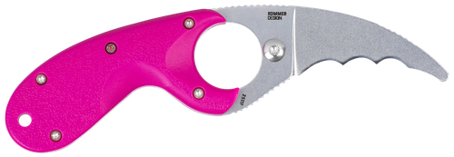 CRKT Bear Claw Knife, 2.39" Stonewashed AUS-8 Hawkbill Blade, Veff Serrations, Green GRN Handle