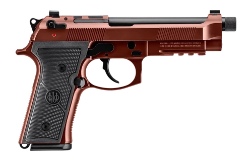 Beretta M9A4 Overlanding Bundle 9mm, 5.1" Threaded Barrel, Cerakote Clay, Tritium Night Sights, 18rd, 2 mags, Includes Flashlight, Compass, and a 10mm Socket