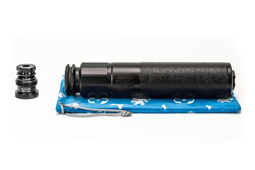 Griffin Armament Explorr 30 Caliber (7.62mm) Rated Up To 300 Win Mag, 6.50" L, Black Stainless, 5/8"-24 tpi Taper Mount EZ Brake
