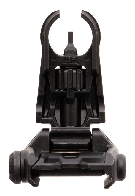 Magpul MBUS Pro, Hooded Front Sight, Tool-Less Elevation Adjustment, All Steel Construction, Fits Picatinny Rails, Flip Up, Black
