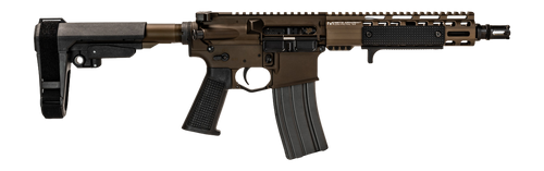 Griffin Armament MK1 PSD 223 Wylde 9.50" Threaded Barrel, Terra Brown Anodized Aluminum Receiver Picatinny Rail, M-Lok Handguard, Black Polymer SBA3 Brace, Black A3 Grip