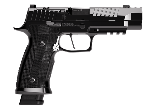 Sig Sauer P320 SXG Reserve 9mm, 3.9" Barrel, High Polish, Integrated Comp, Optic Ready, Serrated, Beavertail, Picatinny, GridLOK Grip, Sig PRO Footprint, 10rd