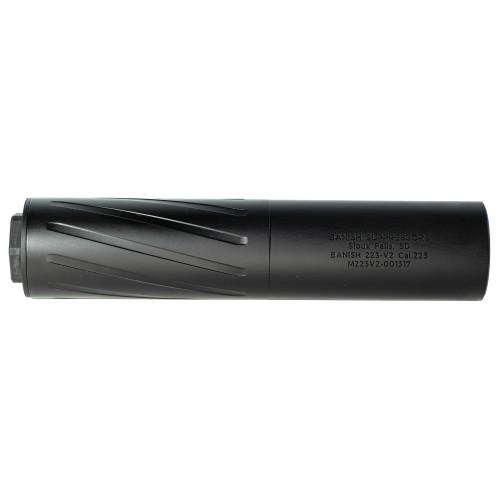BANISH VRMT 223 Ti 223 Remington/5.56 NATO, 6.7" Length, 1.5" Diameter, Titanium Construction, Cerakote Finish, Black, Direct Thread 1/2X28 Mount, HUB Compatible