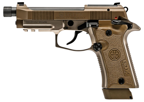 Beretta 80X Cheetah 380 ACP, 4.4" Threaded Barrel, Desert, 10rd