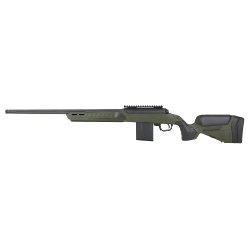Savage 110 Core Predator 5.56 NATO, 22" Straight Fluted Barrel, Threaded, Cerakote, Black Ink, Hunter Green Synthetic Stock, 10rd, 1 Magazine