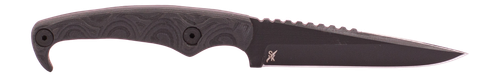 Stroup Knives MK2, Fixed Blade Knife, 4" Drop Point Blade, 1095 High Carbon, 8" Overall Length, Cerakote Finish, Black, G10 Handle, Includes Sheath