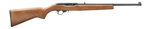 Ruger 10/22 22 LR, 18.5" Barrel, Satin Black, Birch Stock, Adj Rear Sight, Gold Bead Front, 10rd
