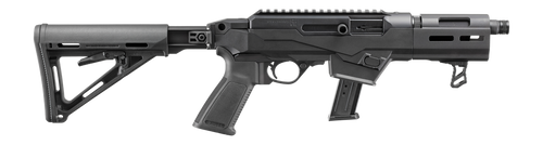Ruger PC Carbine SBR, 9mm, 6.5" Cold Hammer-Forged Barrel, Threaded 1/2X28, Anodized Black, M-Lok Slots, Grip, Adjustable Stock, 17rd 