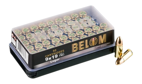 Belom 9mm, 124gr, Full Metal Jacket, 50rd Box