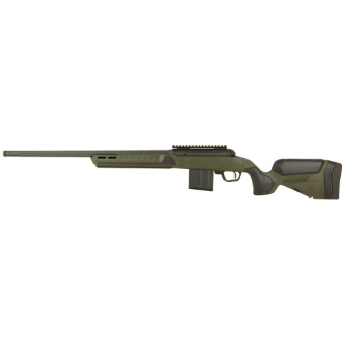 Savage Arms 110 Core Predator 22-250 Remington, 22" Straight Fluted Barrel, Threaded, Cerakote Finish, Black Ink, Hunter Green Synthetic Stock, 10rd, 1 Magazine