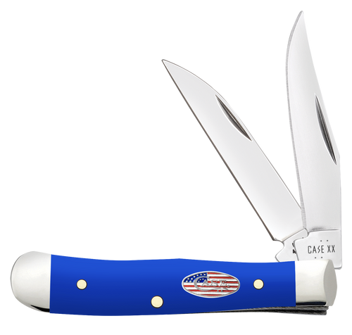 Case Trapper Tiny Folding Clip Point/Spey Plain Tru-Sharp SS Blade, Smooth Royal Blue Synthetic Handle