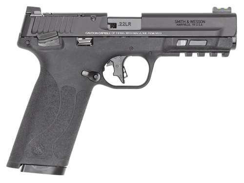 Smith & Wesson M&P 22X 22 LR, 4.1" Barrel, Anodized Black, Optics Ready, Manual Safety, Fiber Optic Front with Black Rear Sights, 10rd, 2 mags