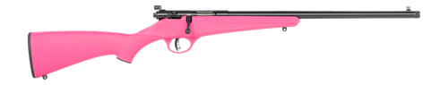 Savage Rascal F-SR 22 LR, 16" Threaded Barrel, Black, Pink Synthetic Stock, Single Shot