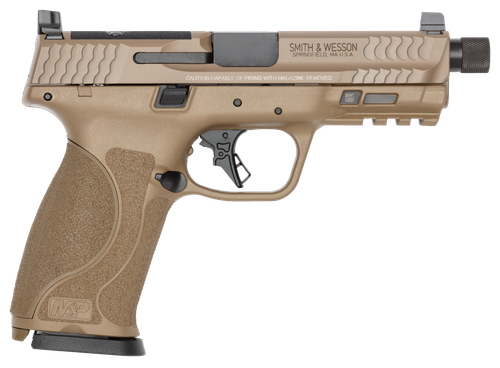 Smith & Wesson M&P9 M2.0 Exclusive 9mm 23+1 4.72" Threaded Barrel, Flat Dark Earth Cerakote Optic Ready Slide, FDE Polymer Frame w/Picatinny Rail