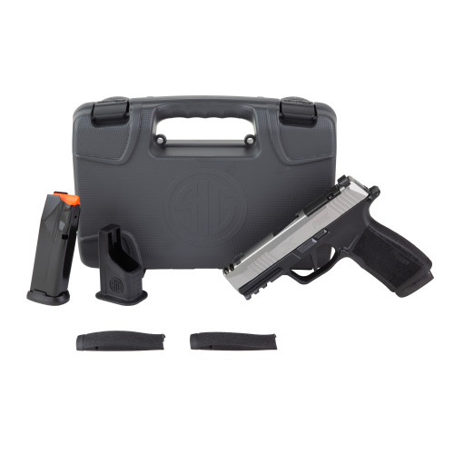 Sig Sauer P365 X-Macro 9mm, 3.1" Barrel, Stainless Optic Ready-Serrated, Black Nitron, Picatinny, X-Macro Grip, RMSc Footprint, 17rd