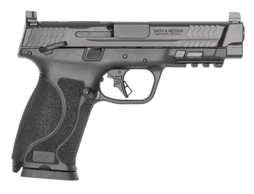 Smith & Wesson M&P M2.0 10mm, 4.6" Barrel, Optic Cut/Serrated Slide, Black, Picatinny, Palmswell Grip, 10rd, California Compliant