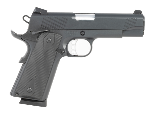 Tisas 1911 Carry B45, 1911, Commander, 45ACP, 4.25" Barrel, Cerakote Finish, Black, Rubber Overmolded Grips, Novak White Dot Sights, 8rd, 2 mags