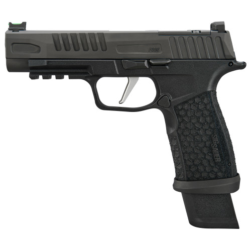 Sig P365 Fuse Optic Compact 9mm 21rd,4.30" Black DLC Barrel, Black Nitron Stainless Steel Serrated Optic Slide, Black DLC Stainless Steel Frame Beavertail & Picatinny R