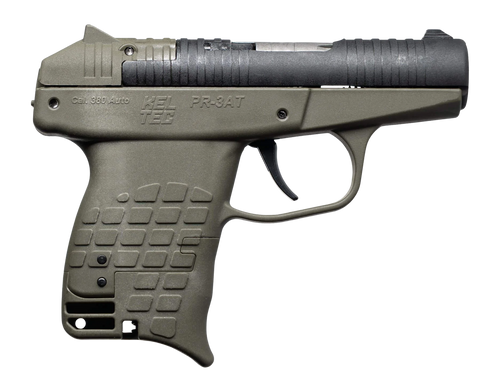 Kel-Tec PR-3AT, Sub-Compact, 380ACP, 2.85" Barrel, Matte Green with Black Slide, 13rd, (2)-7rd Stripper Clips