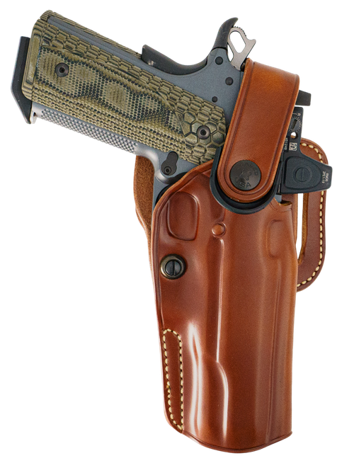 Galco APO Strongside/Crossdraw Outside Waistband Tan Steerhide Fits Glock 17 Gen1-5 Belt Holster Mount