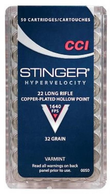 CCI Varmint Stinger 22LR 32gr, Hollow Point, 50rd Box
