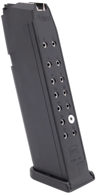 Glock 17/34 9mm Magazine, Polymer Black, 17rd