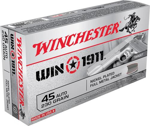 Winchester WIN1911 45 ACP 230gr, Full Metal Jacket, 50rd Box