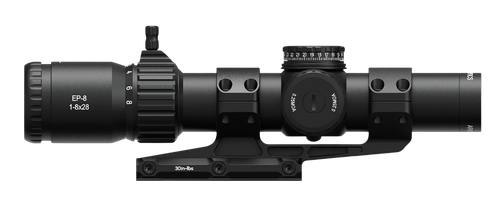Arken EP8-18KLB-M EP-8 LPVO Leveled and Installed Edition Matte Black 1-8x28mm 34mm Tube Illuminated Red BDC Reticle