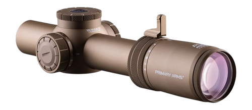Primary Arms PLxC 24MM Objective, 1-8X Magnification, 30mm Main Tube, 1st Focal Plane, Illuminated ACSS NOVA Reticle, .1 MRAD, Flat Dark Earth