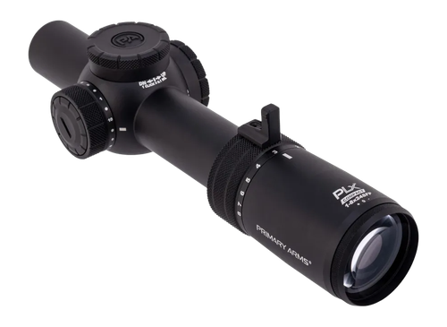 Primary Arms PLxC 24MM Objective, 1-8X Magnification, 30mm Main Tube, 1st Focal Plane, Illuminated ACSS NOVA Reticle, .1 MRAD, Black