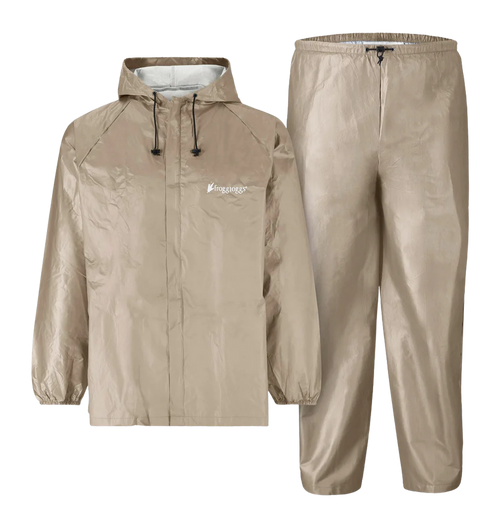 Frogg Toggs Rain Suit Mens Ultra Lite 2 Medium Khaki