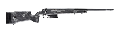 Bergara B-14 Crest 22 Creedmoor 5rd,20" Sniper Gray Cerakote Fluted Threaded Barrel & Steel Drilled & Tapped Receiver, Fixed Carbon Fiber Black & Gray Sponge Accents Stock, Right Han