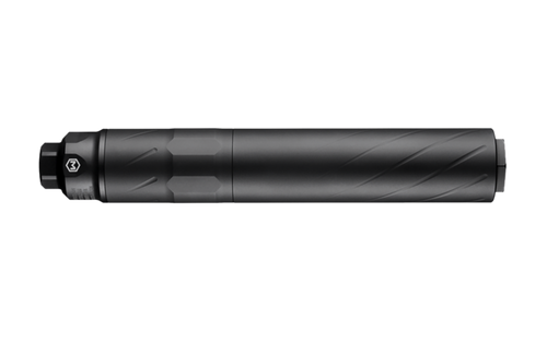Maxim Defense PRS-338, Suppressor, 338 Caliber, Aluminum Construction with Grade 5 Titanium Thread Insert, Anodized Black