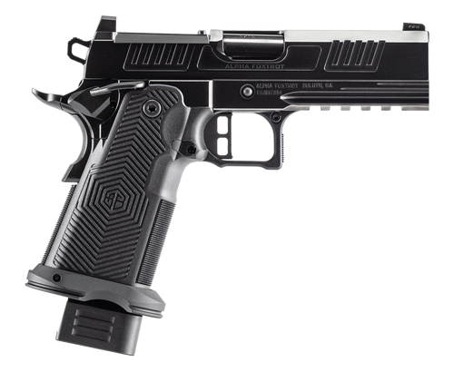 Alpha Foxtrot AF1911 Romulus 9mm 20+1 4.25" Bull Barrel, Polished DLC Optic Ready/Serrated Slide & Frame w/Beavertail & Picatinny Rail, RMR/RMSc Footprint