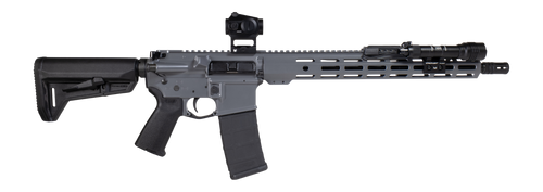 Shark Coast Tactical Grey Night Bundle 5.56mm 10rd,16" Black Nitride Barrel, Gray Cerakote Aluminum Receiver Picatinny Rail, M-Lok Handguard, Black Polymer Stock & Grip, StreamLight ProT