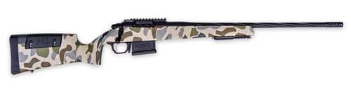 Weatherby 307 Hush Full Size 25 WBY RPM 5rd,22" +2" Graphite Black Cerakote Steel Spiral Fluted Threaded Barrel & Receiver Picatinny Rail, Arca Rail Forend, Hush Tundra Camo Adj Cheek P
