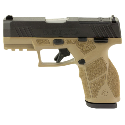 Taurus GX2 T.O.R.O. 9mm 13rd,3.38" Stainless Steel Barrel, Matte Black Stainless Steel Optic Ready/Serrated Slide, Flat Dark Earth Stainless Steel Frame Picatinny Rail