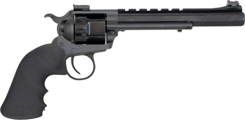 Chiappa 1873 44 Mag 6 Shot 7.50" Black Hexagonal Shroud Picatinny Rail Barrel, Black Cylinder, Black Black Hogue Rubber Grip, Exposed Hammer