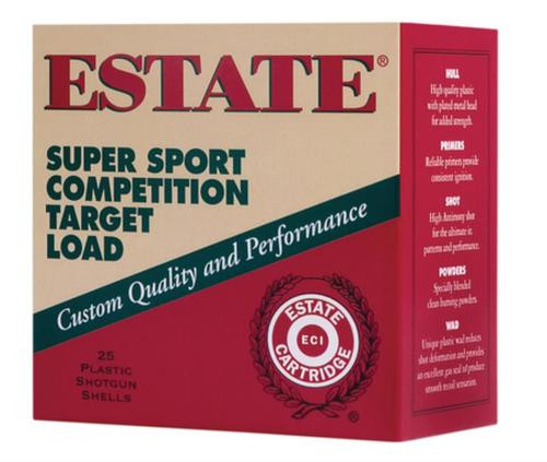 Estate Super Sport Target 12 Ga, 1 1/8oz, 8 Shot, 25rd/Box 