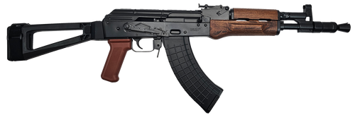 Pioneer Arms Hellpup AK-47 7.62X39 11.73" Barrel,.Forged Trunion, Wood Furniture, AKTF Brace 30 Rd 