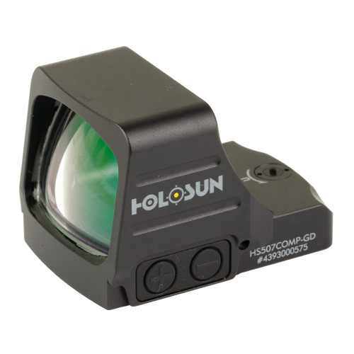 Holosun 507 Comp Green Dot, Open Sight, 2 MOA Dot, 1X Magnification, Anodized Finish, Black