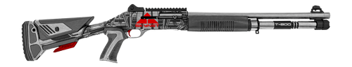 MAC 1014 Judgement Day 12 Ga Semi-Auto 3" 5rd,18.50" Anodized Steel Barrel, Black/Gray Anodized Receiver Red "SKYNET" & Picatinny Rail Black Polymer Grip
