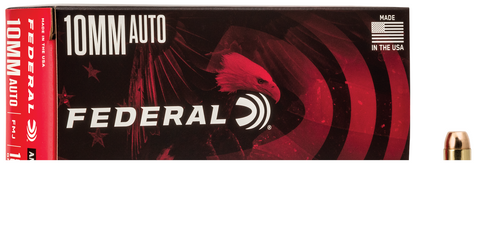 Federal Standard 10mm Full Metal Jacket 180gr, 50 Rd Box