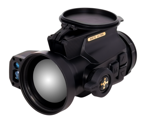 NOCPIX MATE Ultra S60R, Thermal Clip-On, 1X Magnification, 60mm Objective Lens, Matte Black, Integrated Laser Range Finder, Includes (4)-RechargeableBatteries