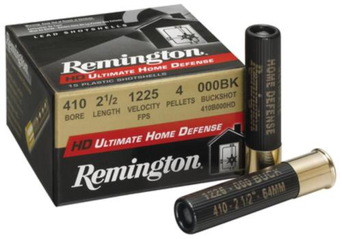 Remington HD Ultimate Home Defense .410 Ga, 2.5", 4 Pellets, 000 Buckshot, 15rd/Box