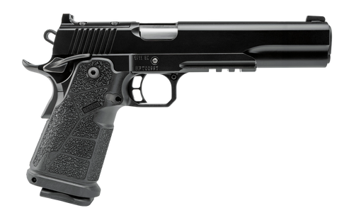 Kimber DS Warrior LS, 1911, Full Size, 10MM, 6" Bushing Barrel with Deep Crown, KimPro Finish, Black, Carbon Fiber Grips, Tritium Front Sight, Optics Ready, Includes C&H RMR Optic Mount, Ambidextrous Thumb Safety, (1)-18rd Magazine and (1)-15rd Ma