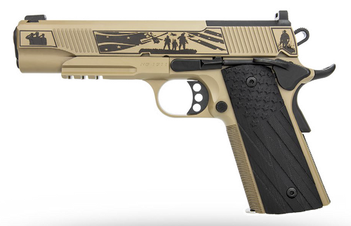 Kimber Next Gen 45 ACP 7rd 5" Stainless Deep Crown Barrel, Stainless Engraved, Optic Ready, Serrated, Satin Stainless, Beavertail, Black Walnut G10