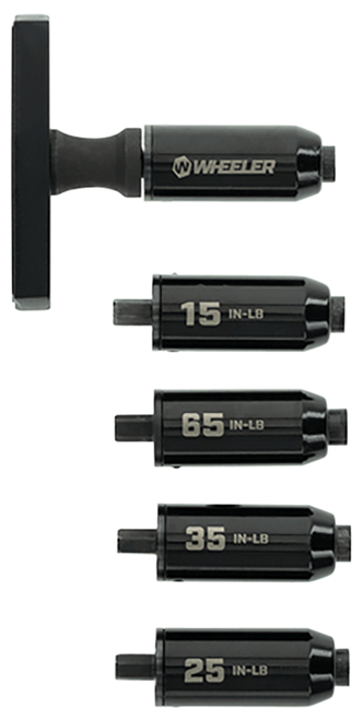 Wheeler FAT Stix, Black, Sockets Come In 15, 25, 35, 45 and 65" Pounds For Most Common Applications, T Handle Design With Grip And Spin Section, 1/2" Socket With 1/4" Drive Bit, Convenient Soft Carry Case