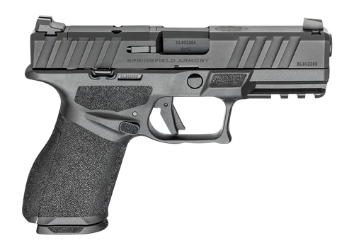 Springfield Echelon Alpha 4.0C 9mm, 4" Barrel, Black, Optic Ready, Serrated, Picatinny, Adaptive Texture Grip, 15rd