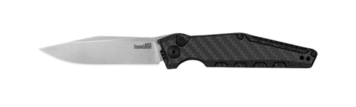 Kershaw Launch 7 EDC 3.75" Automatic Clip Point Plain Satin CPM MagnaCut Steel Blade, Black Aluminum/Carbon Fiber Handle